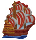 Pirate Ship Plaster Plaque