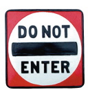 Do Not Enter Large Plaster Plaque