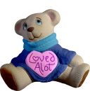 Loved A Lot Bear Plaster Statue