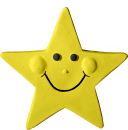 Star Happy Face Plaster Plaque