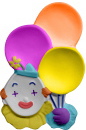 Clown with Balloons Plaster Plaque
