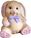 Quilted Bunny Plaster Statue
