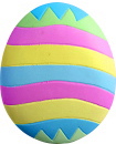 Striped Egg Plaster Plaque