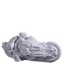 Motorcycle with Rider Plaster Statue
