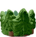 Pine Trees Plaster Candleholder