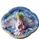 Angel Over Bethlehem Unpainted Plaster Christmas Tree Ornament