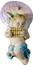 Musical Angel with Pan Flute Unpainted Plaster Christmas Tree Ornament