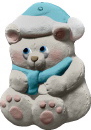 Bear Sitting Unpainted Plaster Ornament