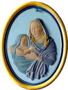 Madonna Oval Unpainted Plaster Christmas Tree Ornament