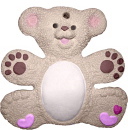 Teddy Bear Unpainted Plaster Christmas Tree Ornament