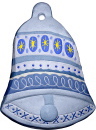 Christmas Bell Unpainted Plaster Christmas Tree Ornament