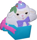 Christmas Lamb in Box Unpainted Plaster Christmas Tree Ornament
