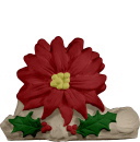 Poinsettia Plaster Napkin Holder