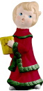 Caroler Girl with Candle Plaster Candleholder