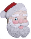 Santa Face Plaster Plaque b