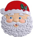 Santa Face Plaster Plaque c