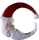 Santa Moon Plaster Plaque