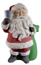 Santa with Bell Plaster Statue