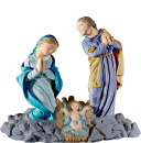 Nativity on Rocks Plaster Statue