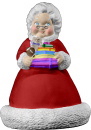 Mrs Claus with Presents Plaster Statue