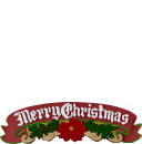 Merry Christmas Banner Plaster Plaque