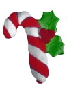 Candy Cane Plaster Plaque