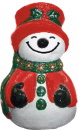 Roly Poly Snowman Plaster Plaque