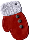 Santas Mitten Plaster Plaque