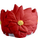Poinsettia Plaster Candleholder