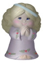 Cute Praying Angel Plaster Statue