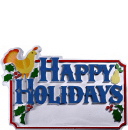 Happy Holidays Plaster Plaque