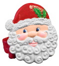 Santa Face Plaster Trinket Box