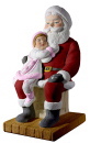 Child on Santas Lap Plaster Statue