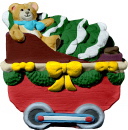 Village Train Bear and Cargo Plaster Statue