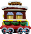 Village Train Caboose Plaster Statue