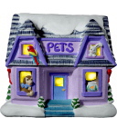 Village Pet Shop Plaster Lightup Building