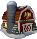 Village Barn Plaster Lightup Building