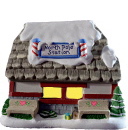 Village North Pole Railroad Station Plaster Lightup Building