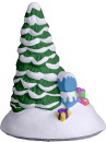 Village Tiny Tree by Mailbox Plaster Statue