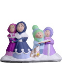 Village Four Carolers Plaster Statue