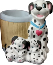 Dalmatian Family Plaster Pencil Holder