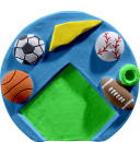 Sports Note Pad and Plaster Pencil Holder