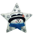 Star Snowman Plaster Pencil Holder
