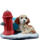 Dog with Fire Hydrant Plaster Clip Holder