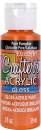 Crafters Acrylic Gloss Paint Pure Pumpkin DecoArt