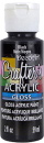 Crafters Acrylic Gloss Paint Black DecoArt