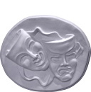 Comedy and Tragedy Plaster Plaque