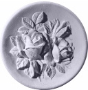 Round Rose Plaster Plaque Small