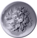 Round Flower Plaster Plaque Small