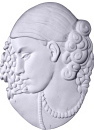 Beautiful Lady Bust Plaster Plaque